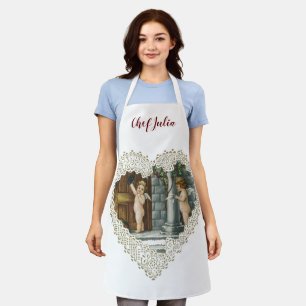 Delantal El día de San Valentín victoriano, ángeles de époc