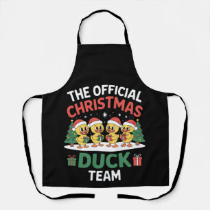 Delantal El equipo oficial de patos de Navidad sombrero de 