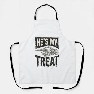 Delantal Él es mi regalo Diseño de camiseta de Halloween de