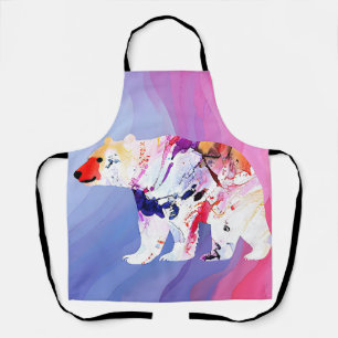 Delantal El Explorador Ártico Pastel en Acuarela