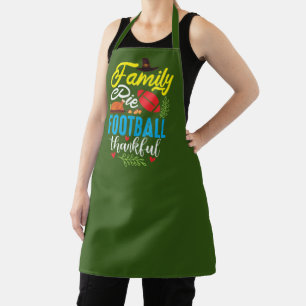 Delantal El fútbol de tarta familiar agradecido unisex de 