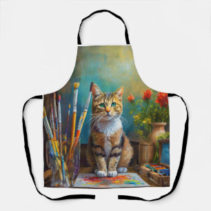 Delantal El gato artístico