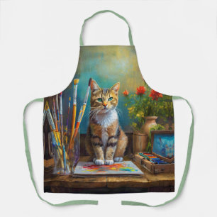 Delantal El gato artístico