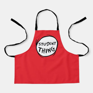 Delantal El gato en la cosa del Gorra una cosa dos cosa del