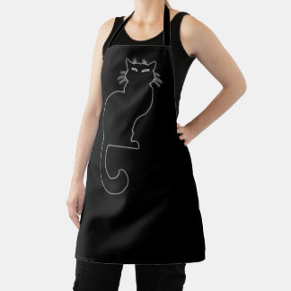 Delantal El gato negro anima a los amantes del arte del gat