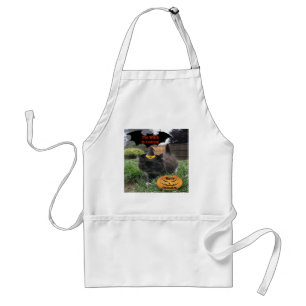 Delantal El gato negro de Apron La Bruja viene