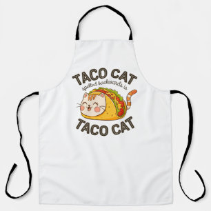 Delantal El gato taco que se lanza hacia atrás es el felino