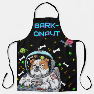 Delantal El gracioso Bulldog "Barkonaut" amante de la cocin