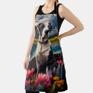 Delantal El gran danés en un remo: una aventura escénica