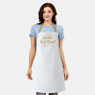 Delantal El guión de mejor personalizado de oro de mamá d