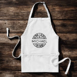 Delantal El hombre el mito el nombre personalizado de la le<br><div class="desc">¡Cocina una tormenta con el delantal adulto del personalizado 'El hombre, el mito, la leyenda'! Personalízalo con su nombre para un regalo único que añade un toque de humor a sus aventuras en la cocina. Este delantal, hecho con un tejido duradero y de alta calidad, ofrece estilo y practicidad a...</div>