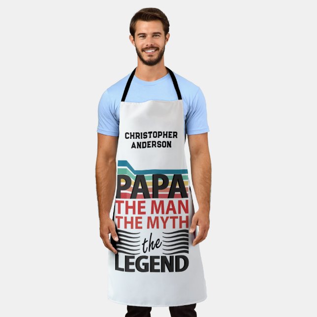 Delantal El hombre, el mito, el personalizado de la leyenda (Gastado)