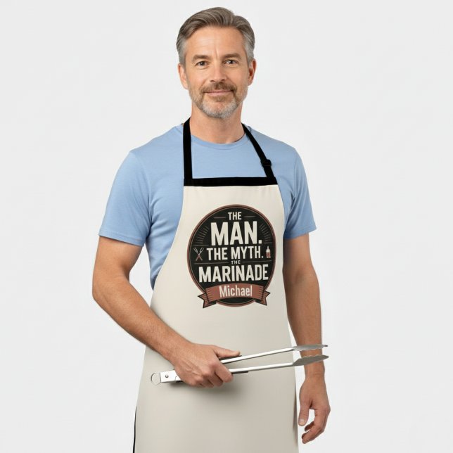 Delantal El Hombre El Mito La Marinada BBQ (Subido por el creador)