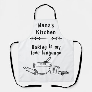 Delantal El hornear es mi lenguaje del amor Diseño culinari