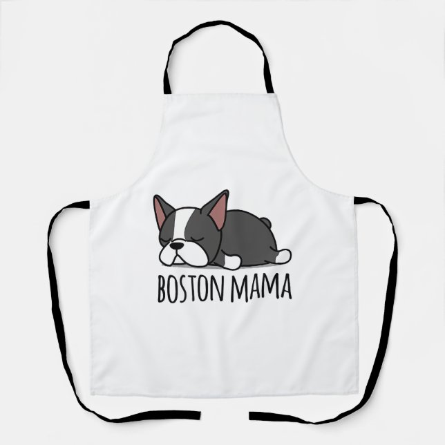 Delantal El horrible Boston Terrier Mamá (Anverso)
