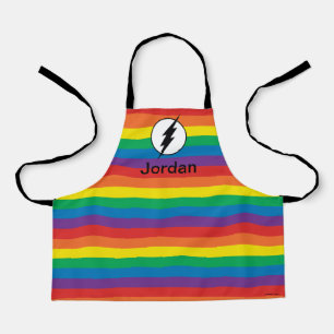 Delantal El logo de Flash Rainbow