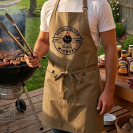 Delantal El Maestro de la Parrilla Año de Fundación Nombre 