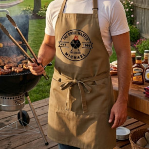 Delantal El Maestro de la Parrilla Año de Fundación Nombre 