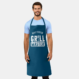 Delantal El maestro de parrilladas de barbacoa personalizad