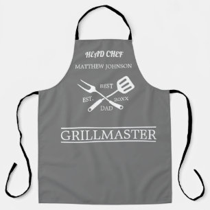 Delantal El maestro de parrilladas de barbacoa personalizad
