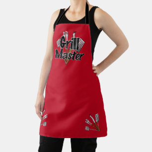 Delantal El Maestro Grill con herramientas de barbacoa