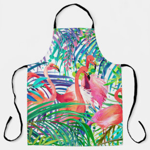 Delantal El maravilloso ilustracion acuático flamingo. Áfri
