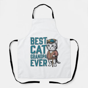 Delantal El Mejor Abuelo de Gatos Vintage Camiseta de Abuel