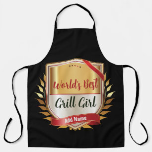 Delantal El mejor Chica asador del mundo, Apron