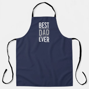 Delantal El mejor padre jamás Azul marino moderno
