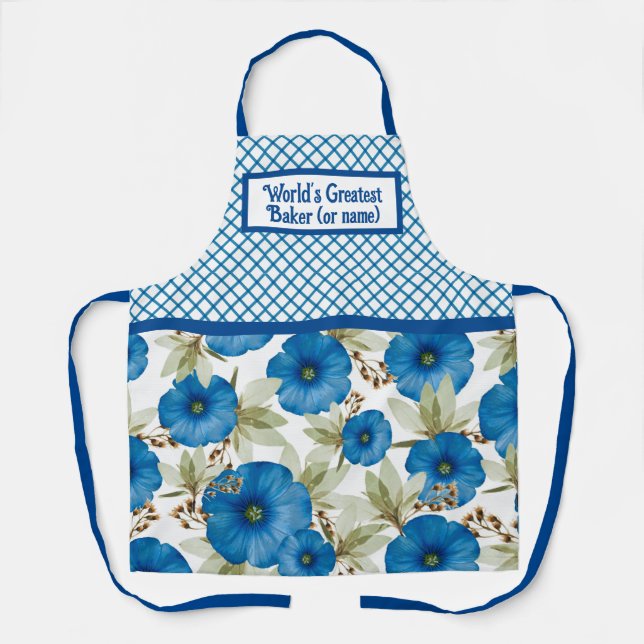 Delantal El mejor panadero del mundo - Glorias mortales azu (Anverso)