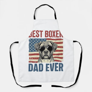 Delantal El Mejor Papá Boxer de Todos los Tiempos Perro Vin