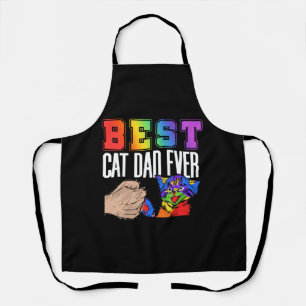 Delantal El mejor papá del gato en el colorido Día del Padr