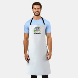 Delantal El mejor Papá del mundo Whimsical Letters Apron