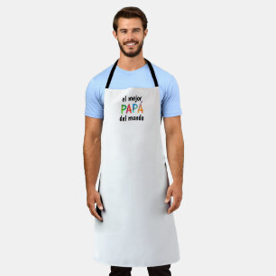 Delantal El mejor Papá del mundo Whimsical Letters Apron