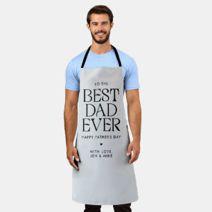 Delantal El mejor papá minimalista del día del padre modern