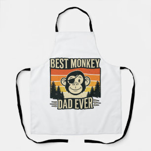 Delantal El Mejor Papá Mono de Todos los Tiempos Camiseta V