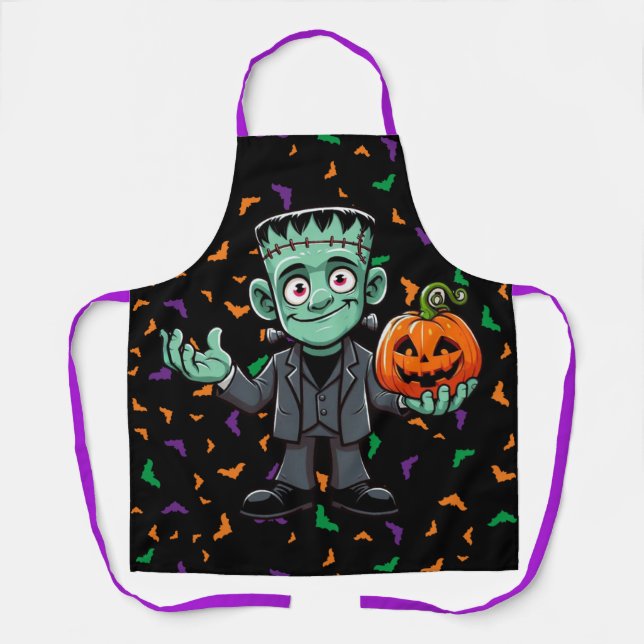 Delantal El monstruo del personalizado Frankenstein (Anverso)