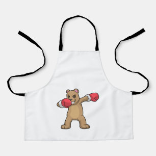 Delantal El oso como boxeador en Boxing & Hip Hop Dance Dab