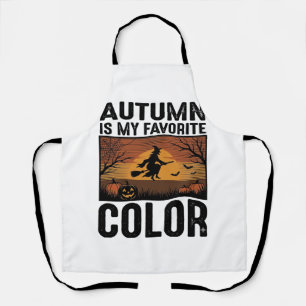Delantal El Otoño Es Mi Color Favorito Diseño De Bruja De H