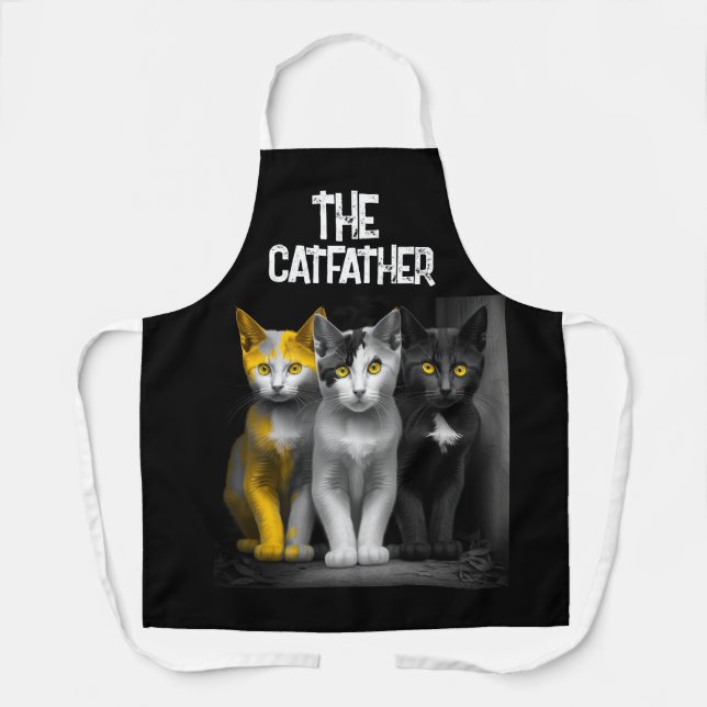 DELANTAL EL PADRE CAT CAT CAT CAT DAD KITCHEN APRON (Anverso)