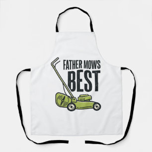 Delantal El padre corta el césped mejor Diseño de camiseta