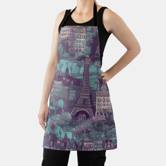 Delantal El paisaje urbano de París en el diseño de la cose (in situ)