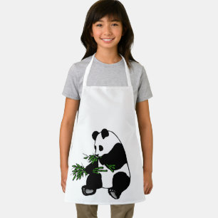 Delantal El panda gigante come bambú