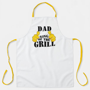 Delantal El parrillado del amante de la barbacoa papá Rey d