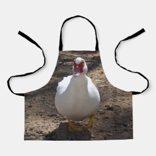 Delantal El pato blanco se siente incómodo, los niños impri