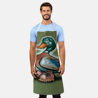Delantal El pato en los botes de trabajo