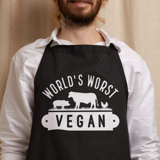 Delantal El peor vegano del mundo (Subido por el creador)