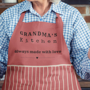 Delantal El Personalizable de raya vintage de la cocina de