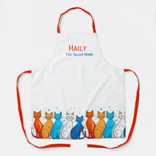 Delantal El Personalizado Apron de Cat Lover