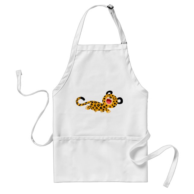 Delantal El Personalizado cariñoso leopardo Apron (Frente)